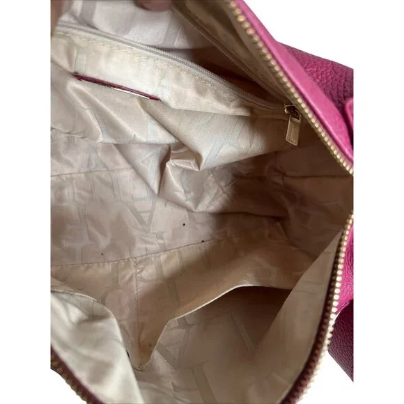 Furla Magenta Pebbled Leather Shoulder Bag - Picture 7 of 11